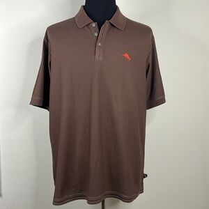 TOMMY BAHAMA Brown Pima Casual Polo XL